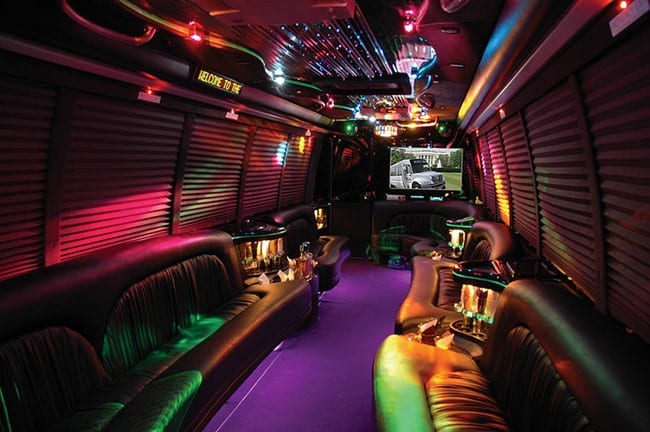 Interior of a Party Limo